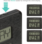 Mid-Century Black Wall Clock — 9.84" - View 2