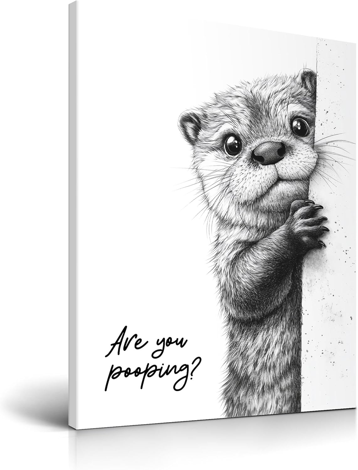 Black Framed Wall Art — 16" — Framed Are You Popping Otter