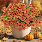 Orange Artificial Plant — 12 Pcs