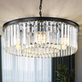 Adjustable Luxe Black Chandelier — 2-Tier