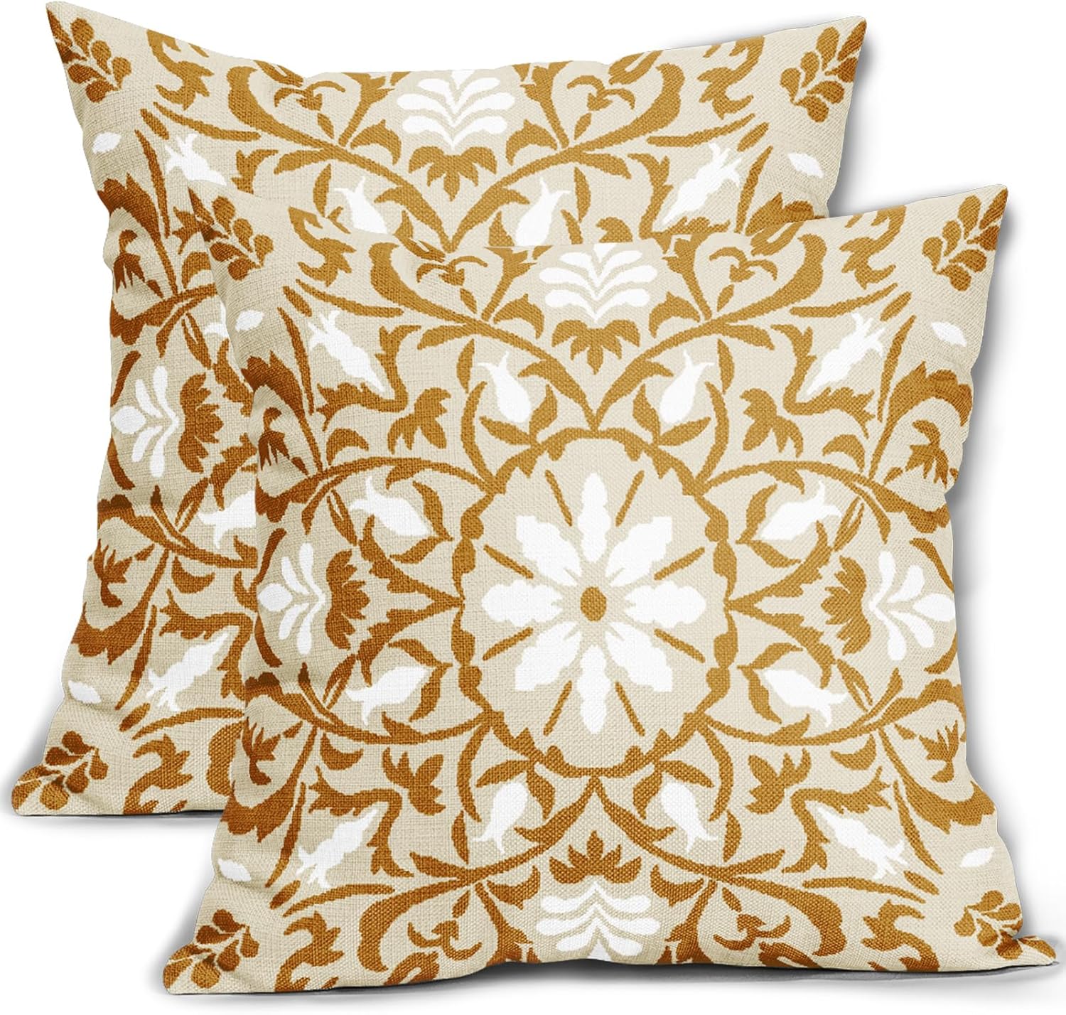 Linen Boho Black Pillow Cover — 18" — 20" x 20" (Pack of 2)