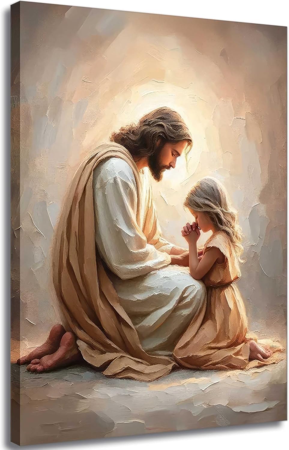 Unframed Pink Wall Decor — 16" — Jesus Canvas