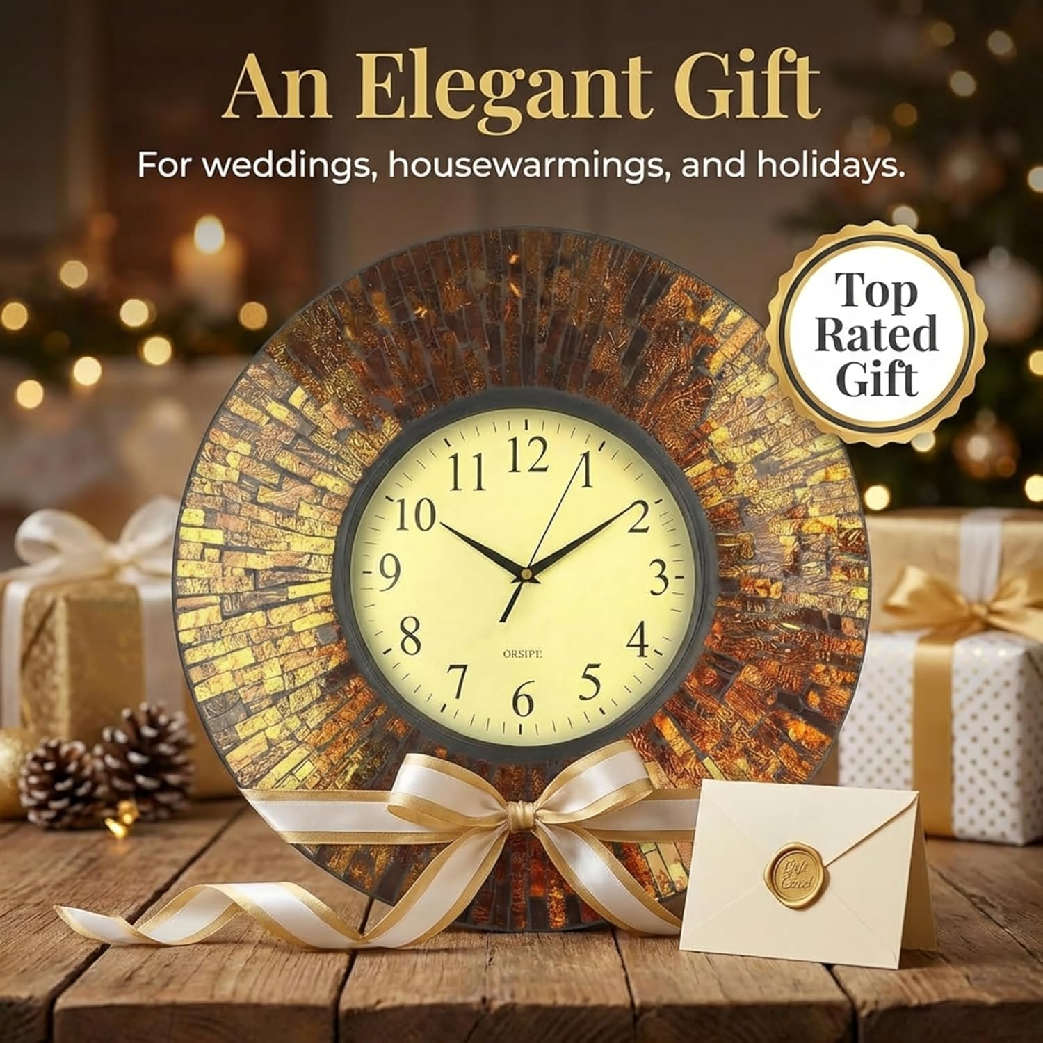Black Wall Clock — 19" - View 5