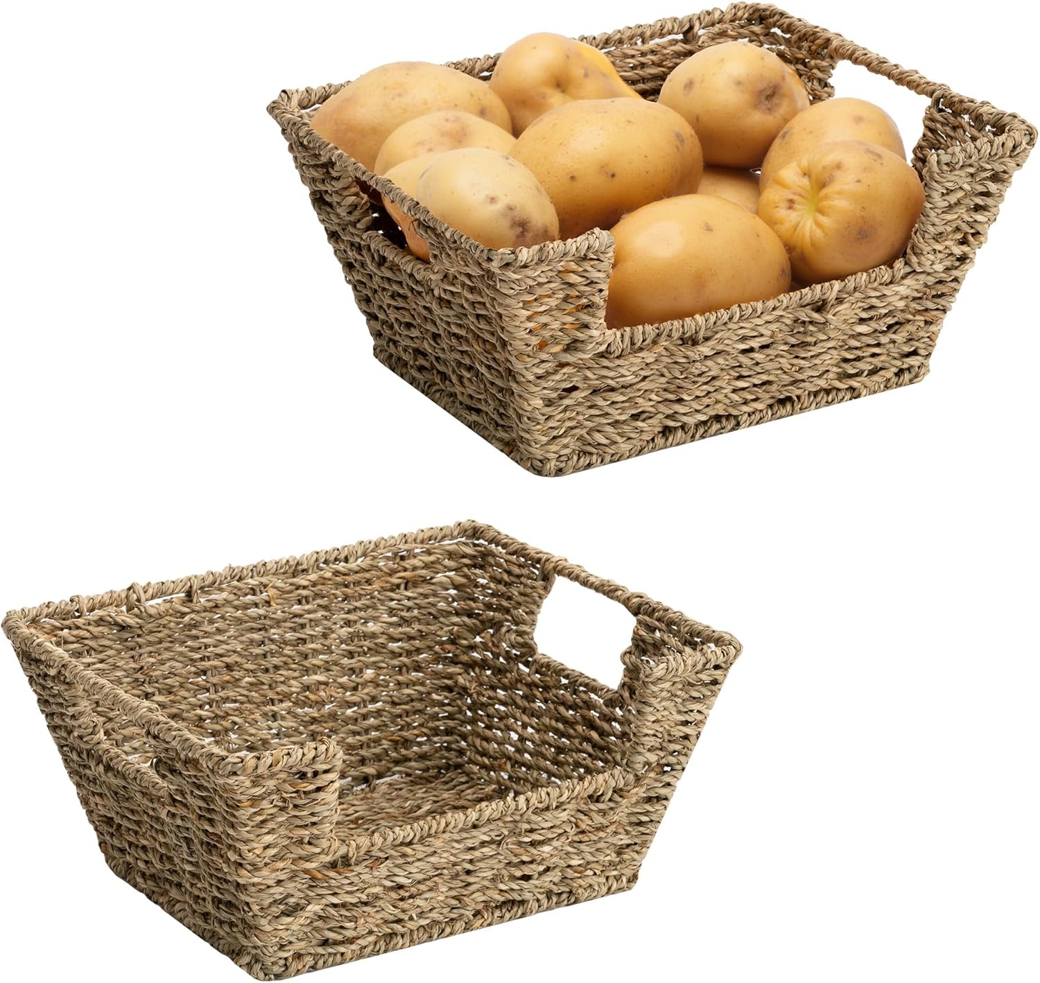 Beige Storage Basket — 5" — Natural(Seagrass)