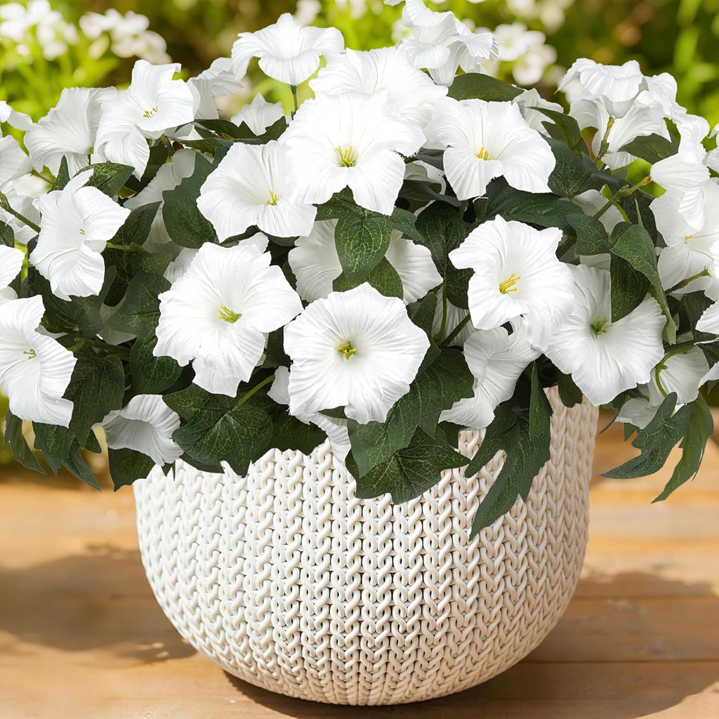 Blue Artificial Flowers — White