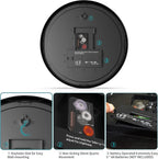 Adjustable Black Wall Clock — 12" - View 3