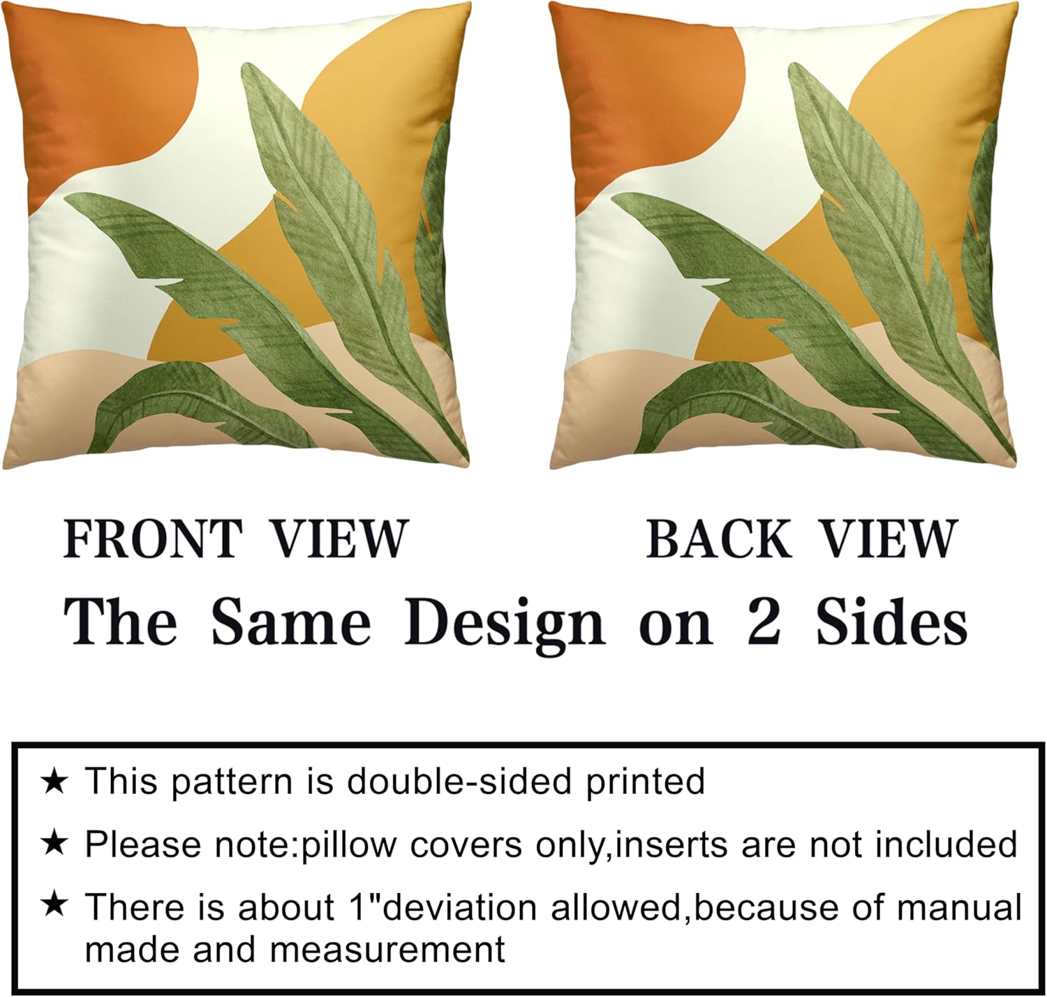 Boho Blue Throw Pillow Cover — 18" - View 5