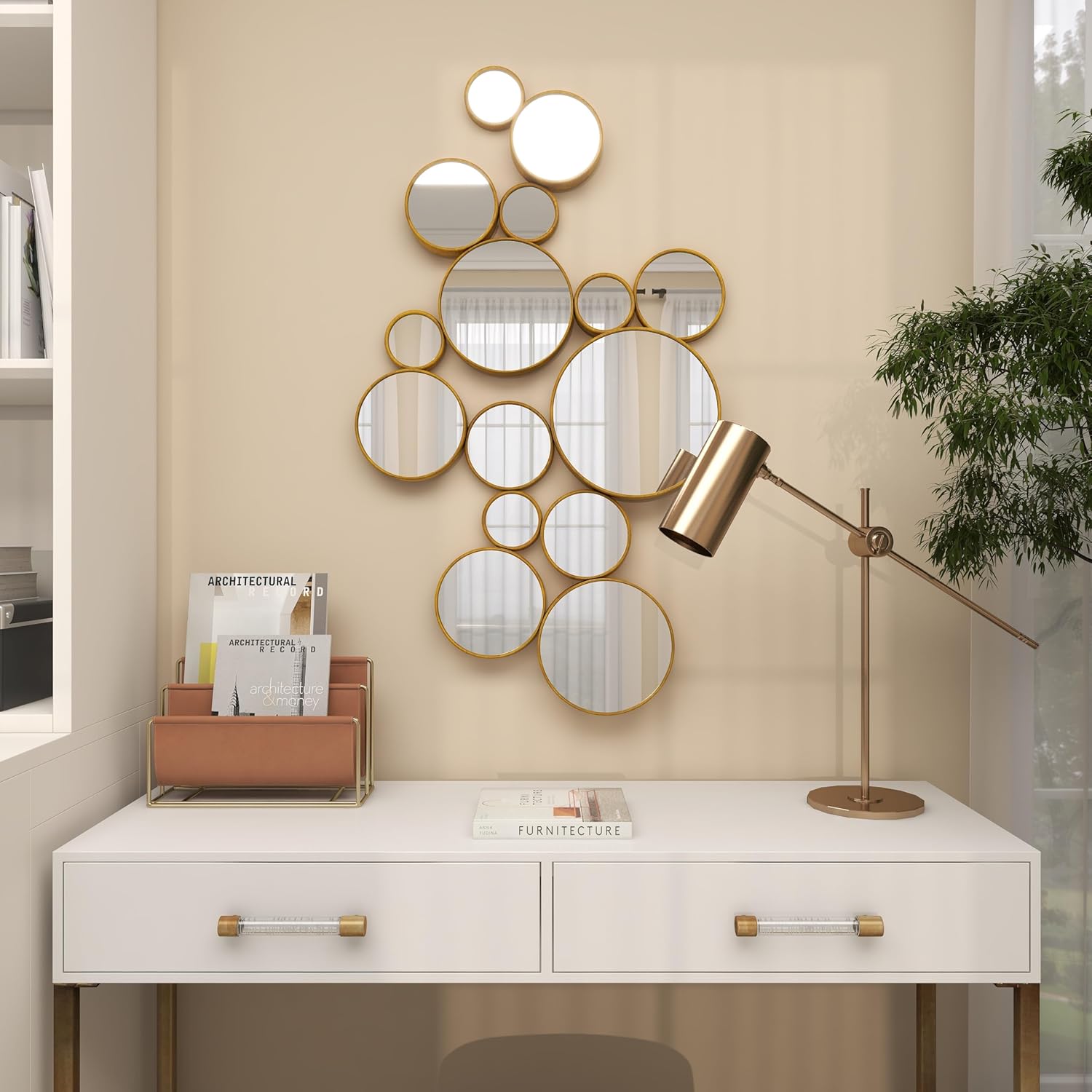 Luxe Metal Wall Mirror — 22" - View 9