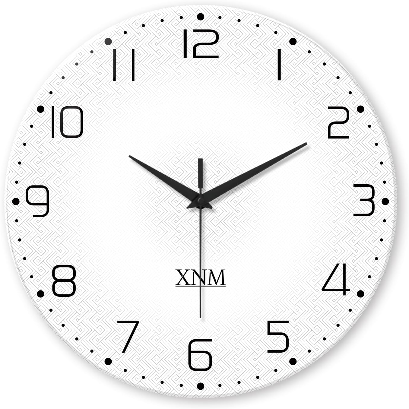 Battery Operated Modern Black Wall Clock — 24" — 12 Inch