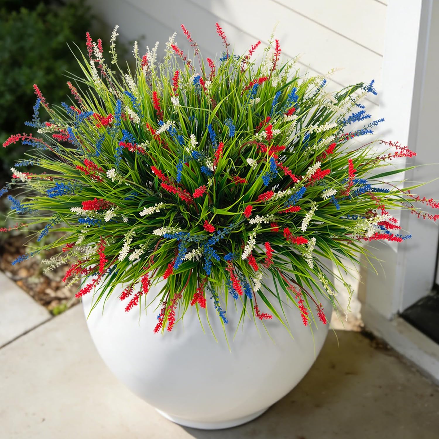 Brown Faux Plant — Red Blue White