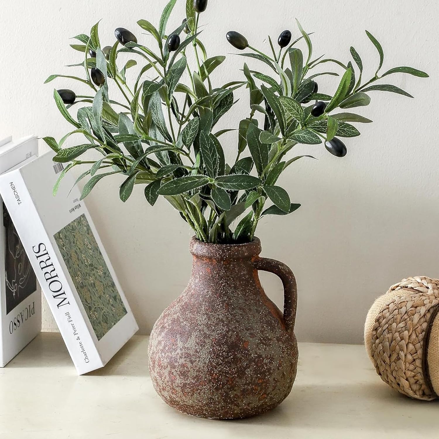 Boho Ceramic Flower Vase — 12" — 204-2-7.1in