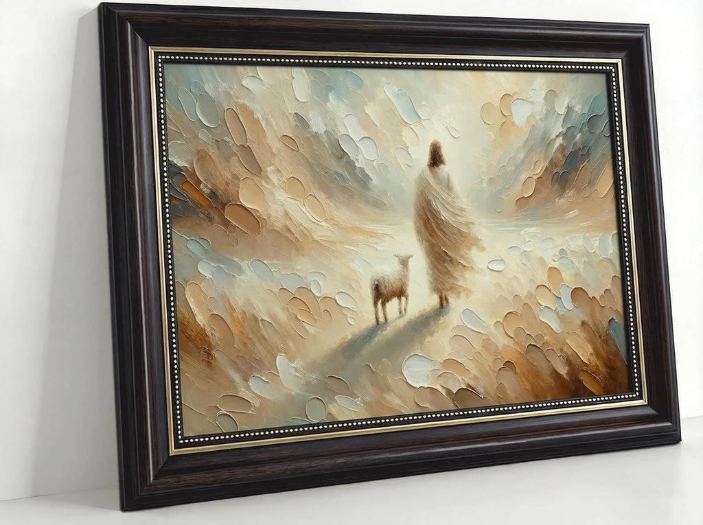 Framed Metal Canvas Wall Art — 24" — Jesus leaves 99