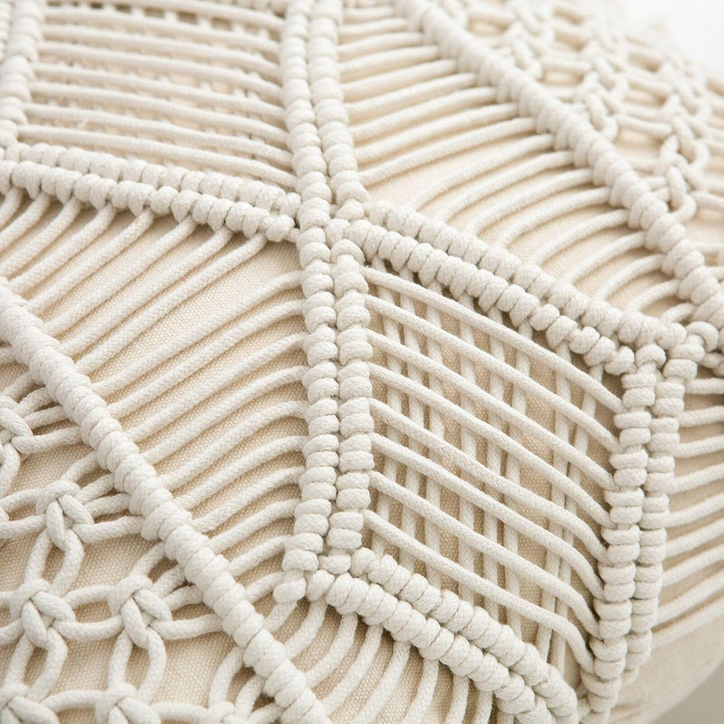 Boho Rattan Throw Pillow Cover — 17" - View 5