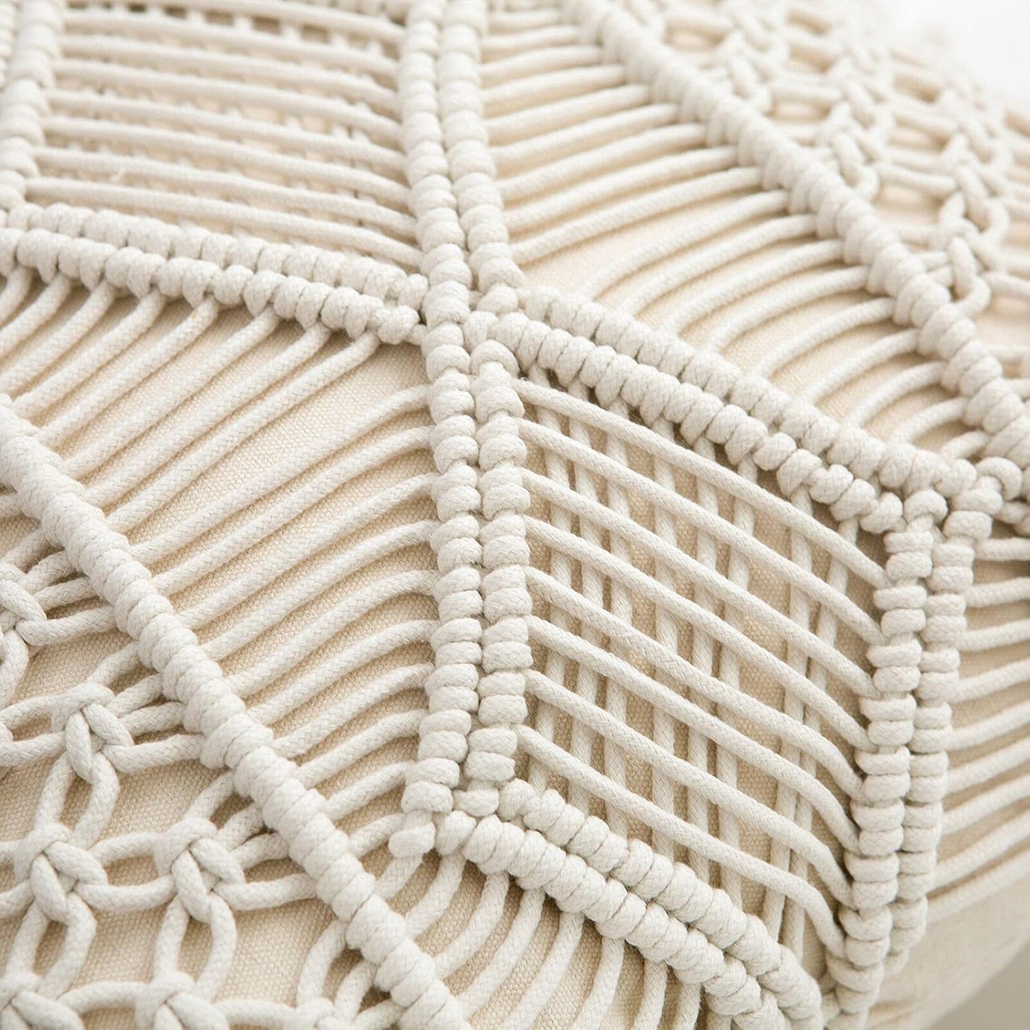 Boho Rattan Throw Pillow Cover — 17" - View 5