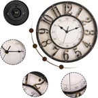 Battery Operated Mid-Century Wall Clock — 12" - View 3