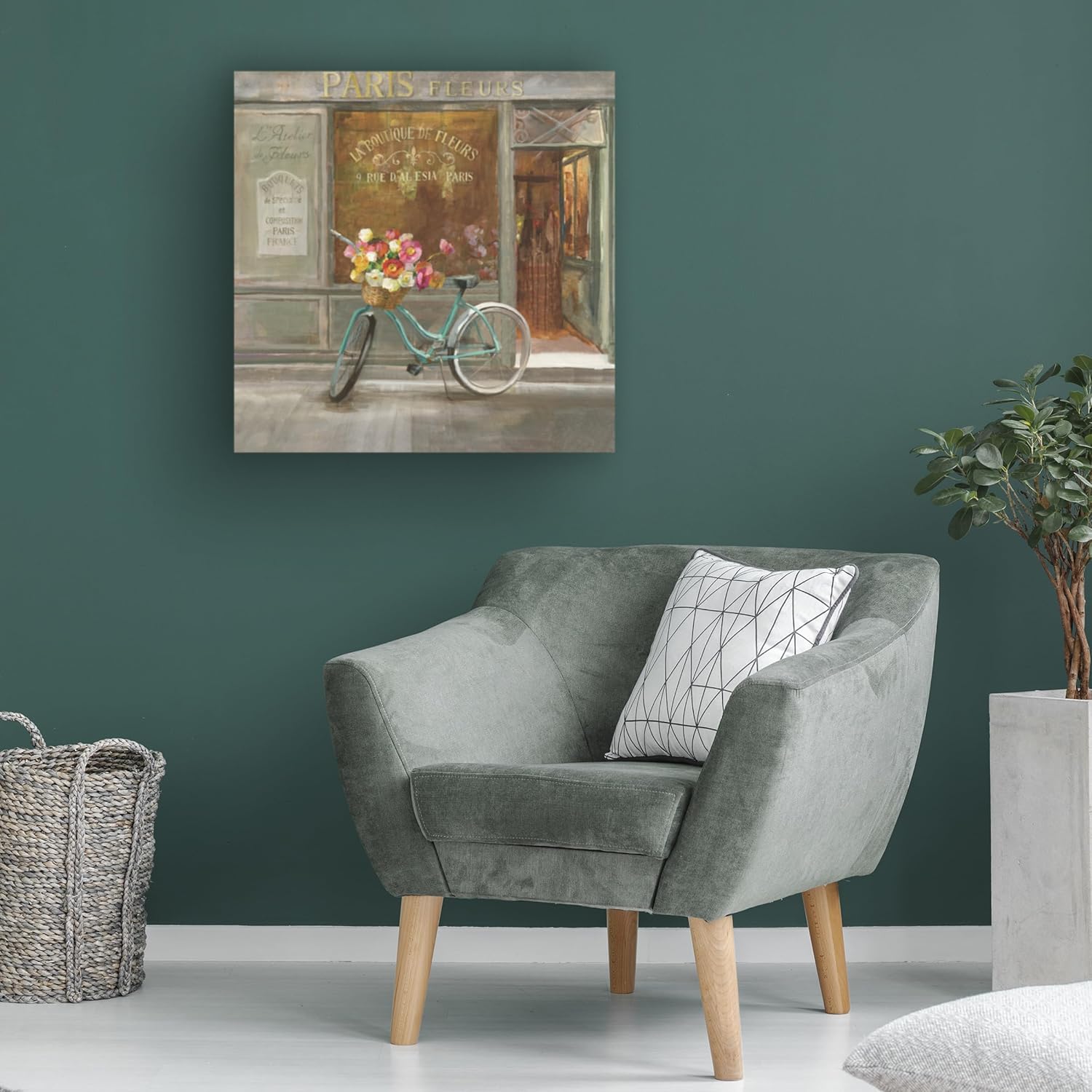 Wrapped Canvas Fabric Canvas Wall Art — 2" - View 4