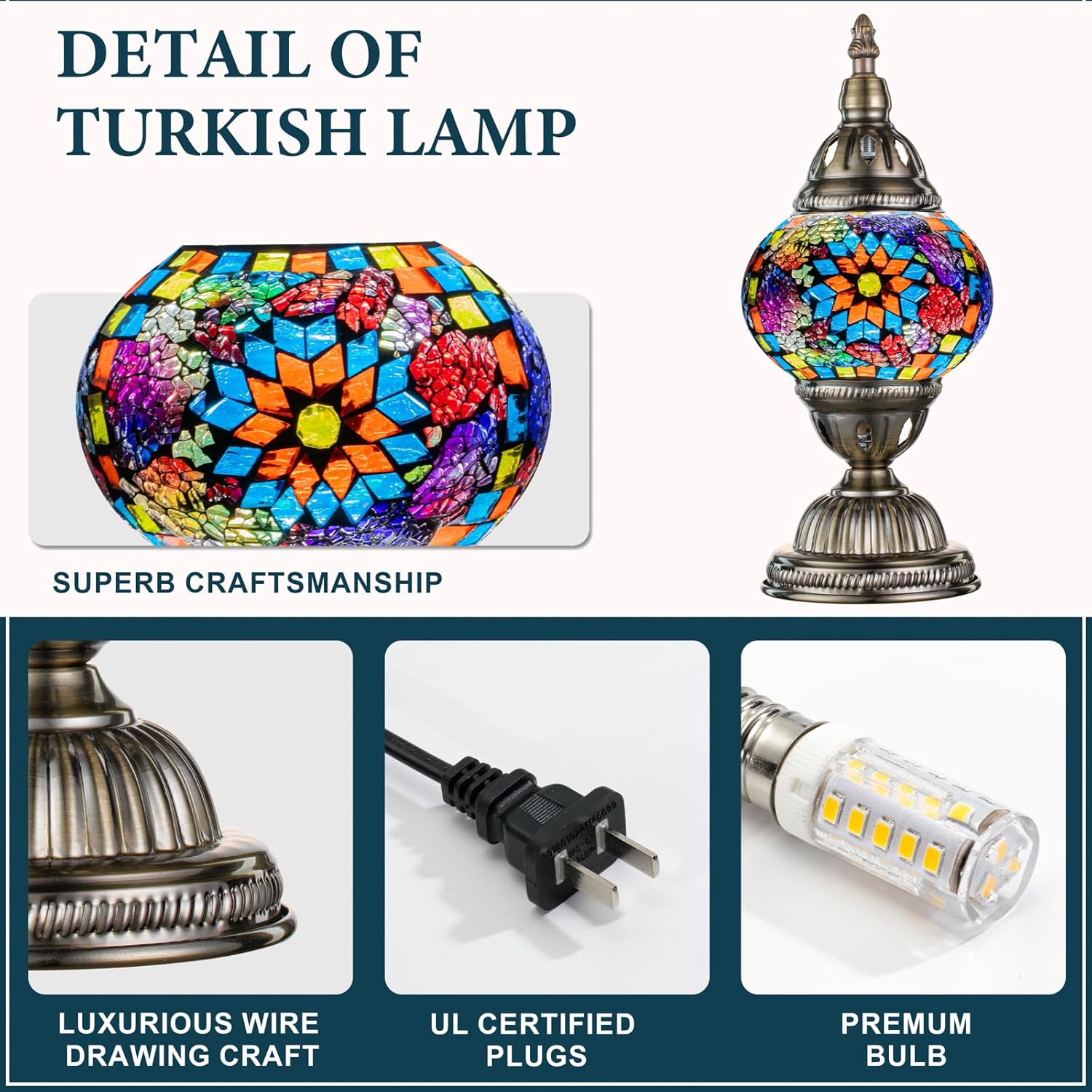 Blue Table Lamp - View 4