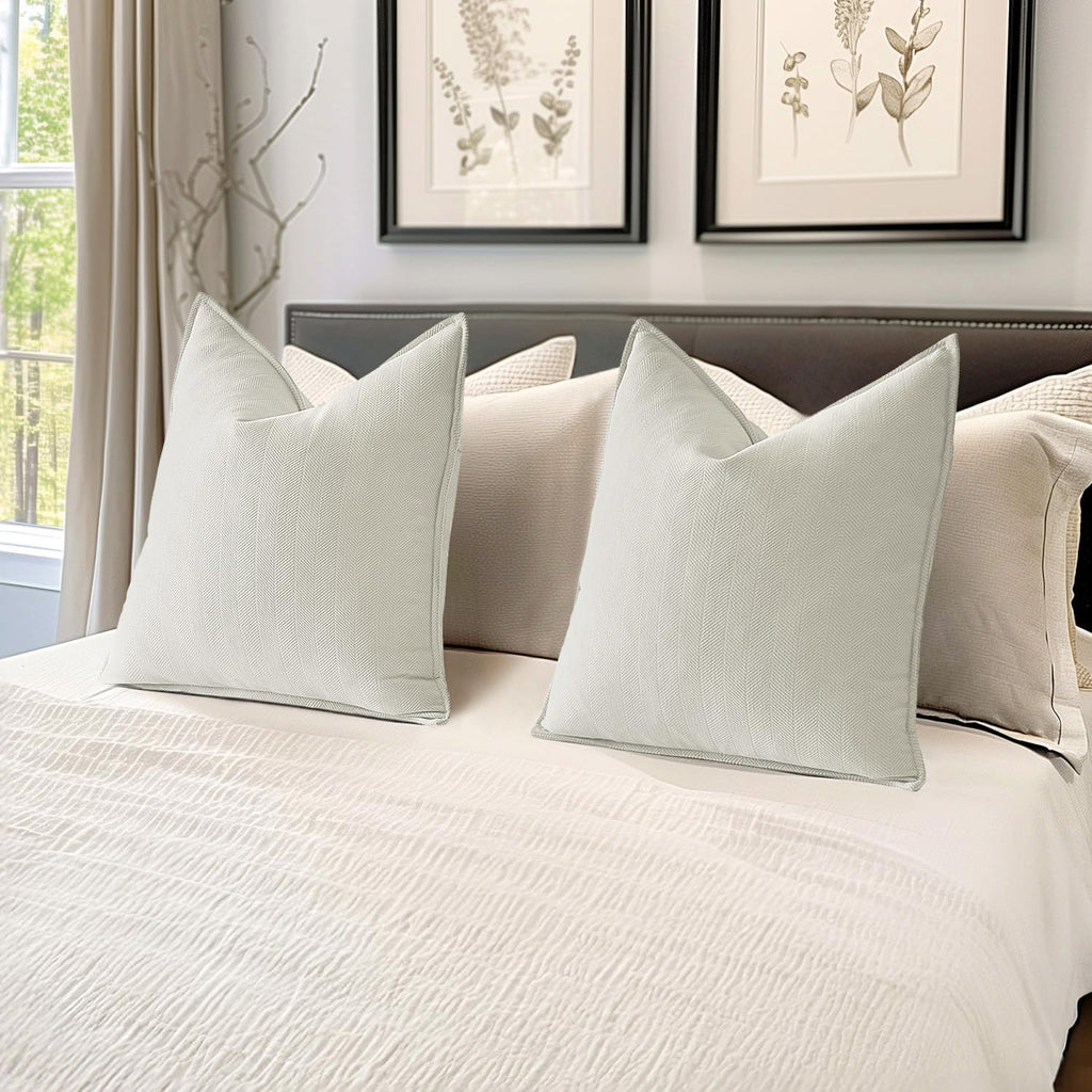 Chenille Boho Beige Pillow Cover — 26" - View 5