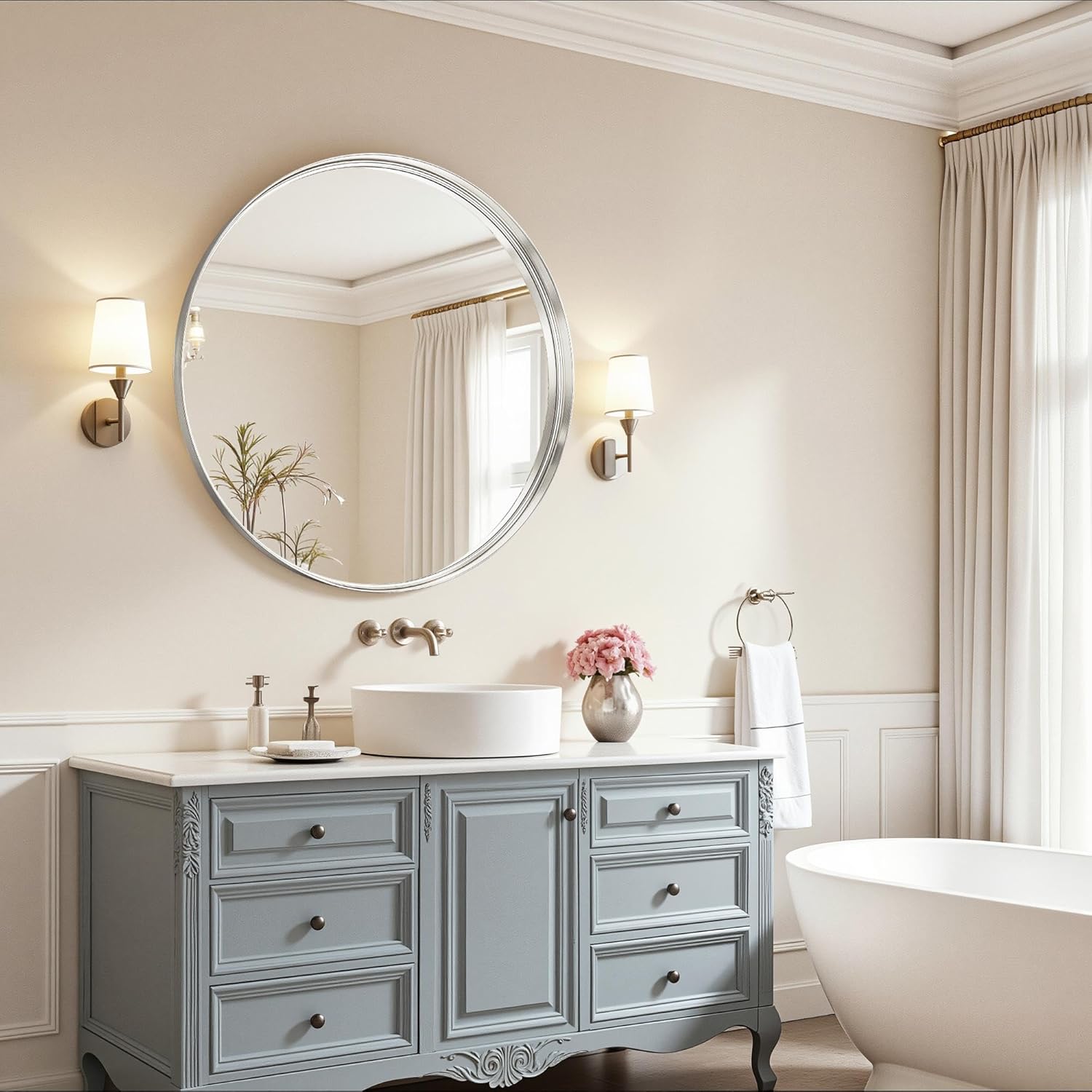 Metal Round Mirror — 30" - View 7