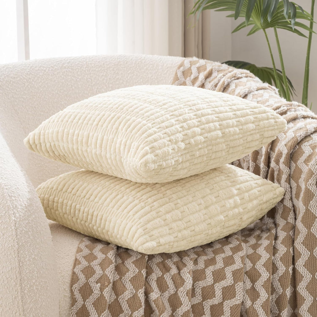Boho Beige Throw Pillow Cover — 24" - View 4