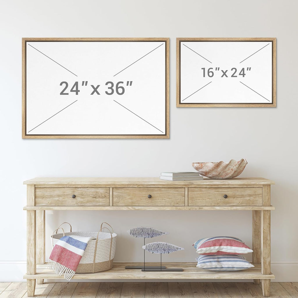 Framed Farmhouse Beige Wall Art — 16" - View 6