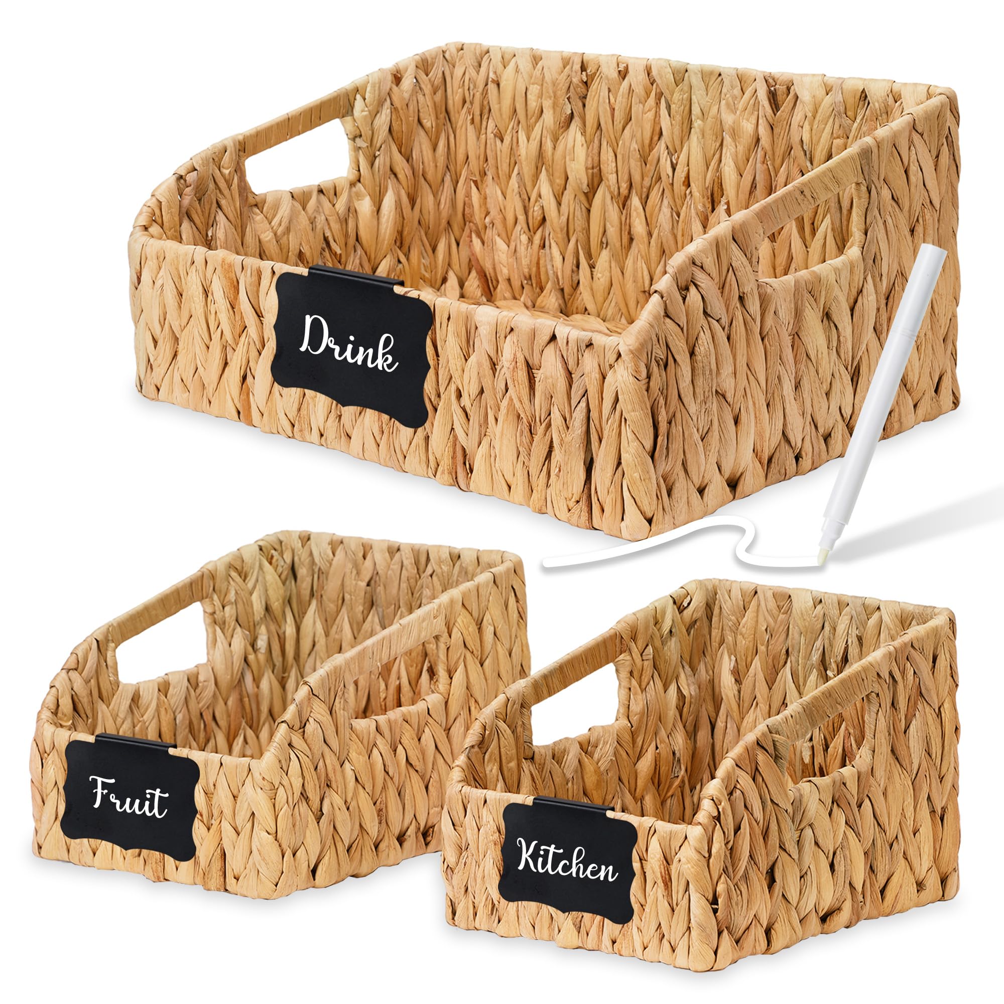 Handwoven Boho Beige Storage Bin