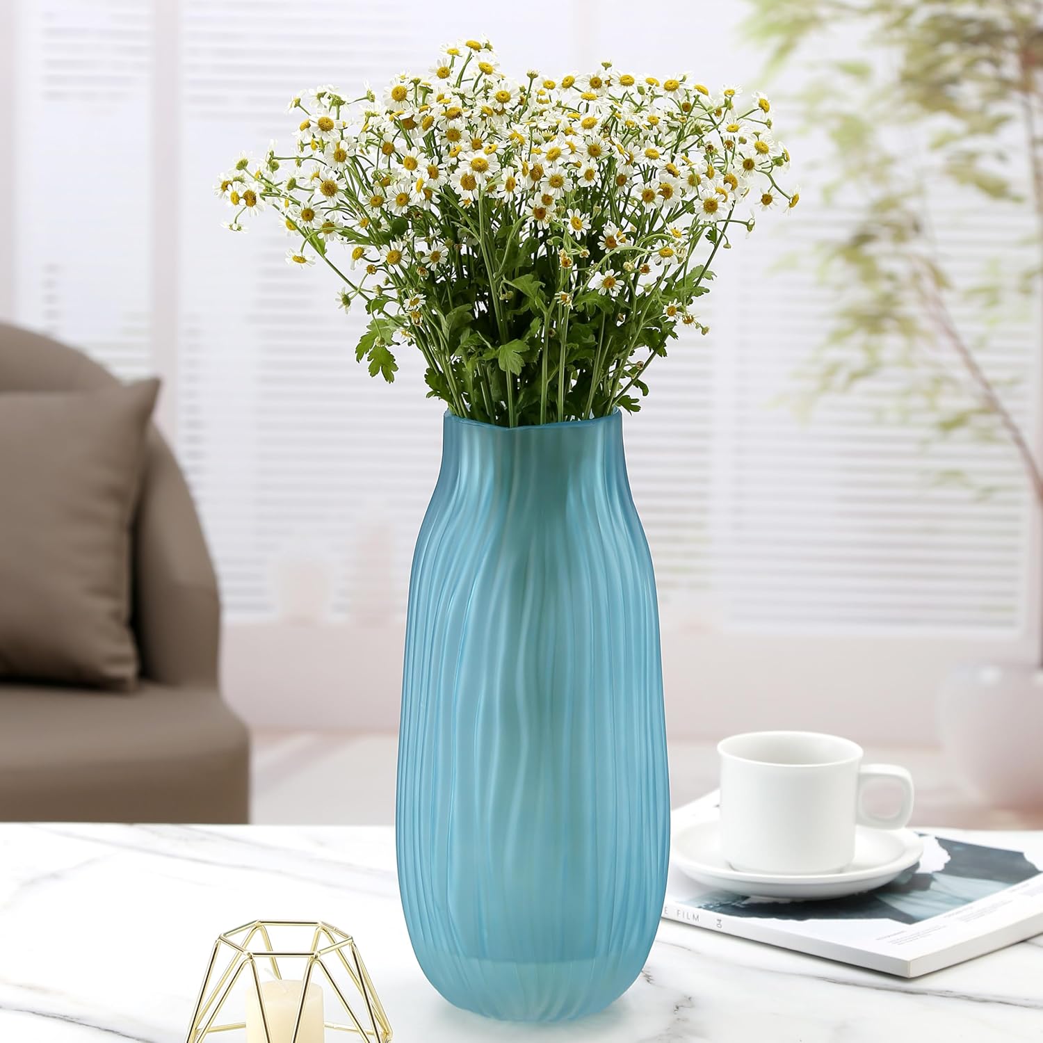 Boho Blue Decorative Vase - View 2