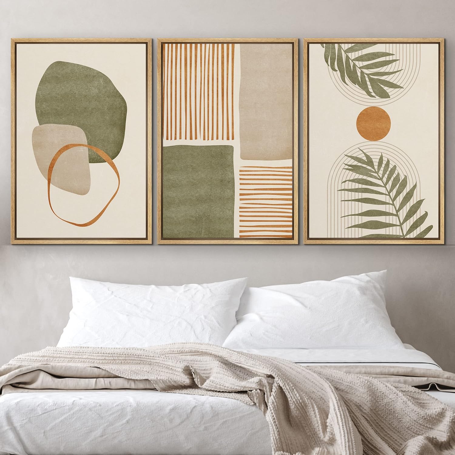 Framed Mid-Century Fabric Wall Art — 24" - View 2