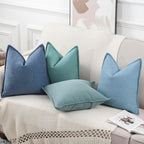 Chenille Boho Beige Throw Pillow Cover — 20" - View 5