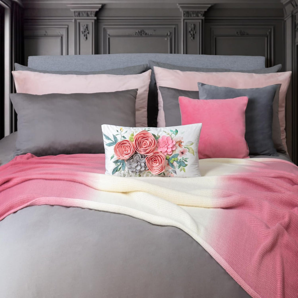 Velvet Boho Fabric Throw Pillow Cover — 20" - View 4