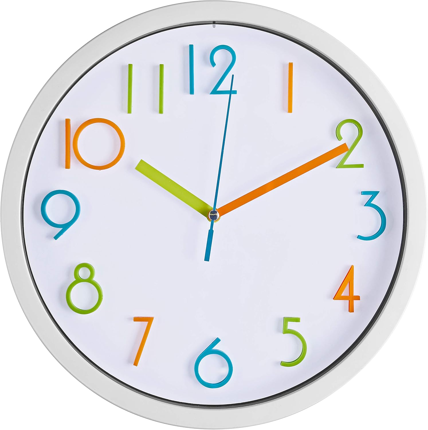 Battery Operated Wall Clock — 10" — 10 Inch Colorful