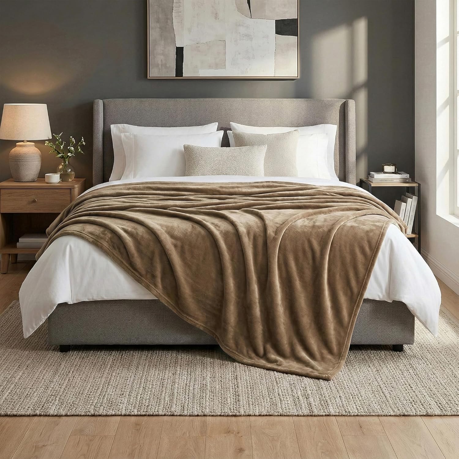 Beige Throw Pillow — 50x60 — 90x90