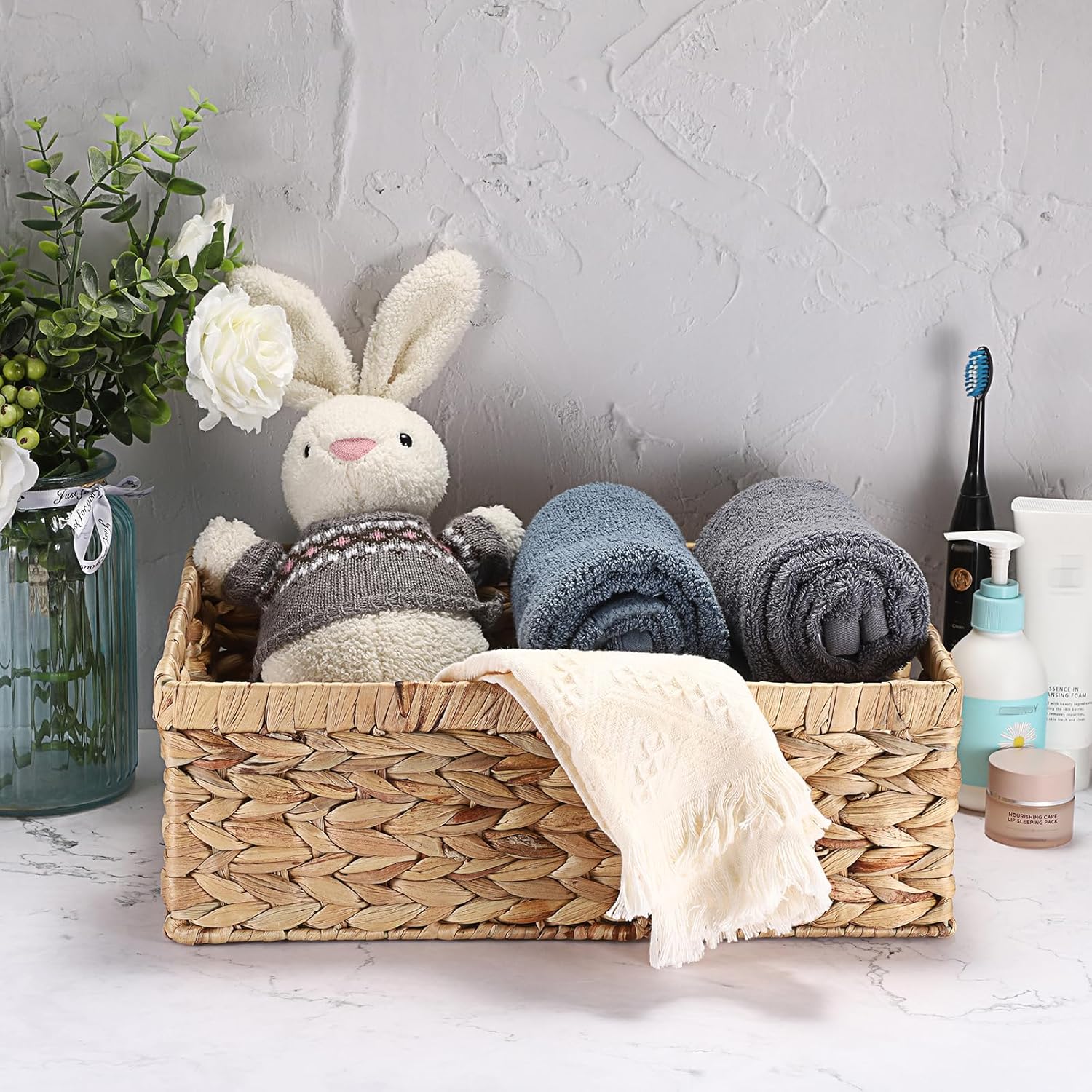 Boho Rattan Storage Bin — 15" - View 4