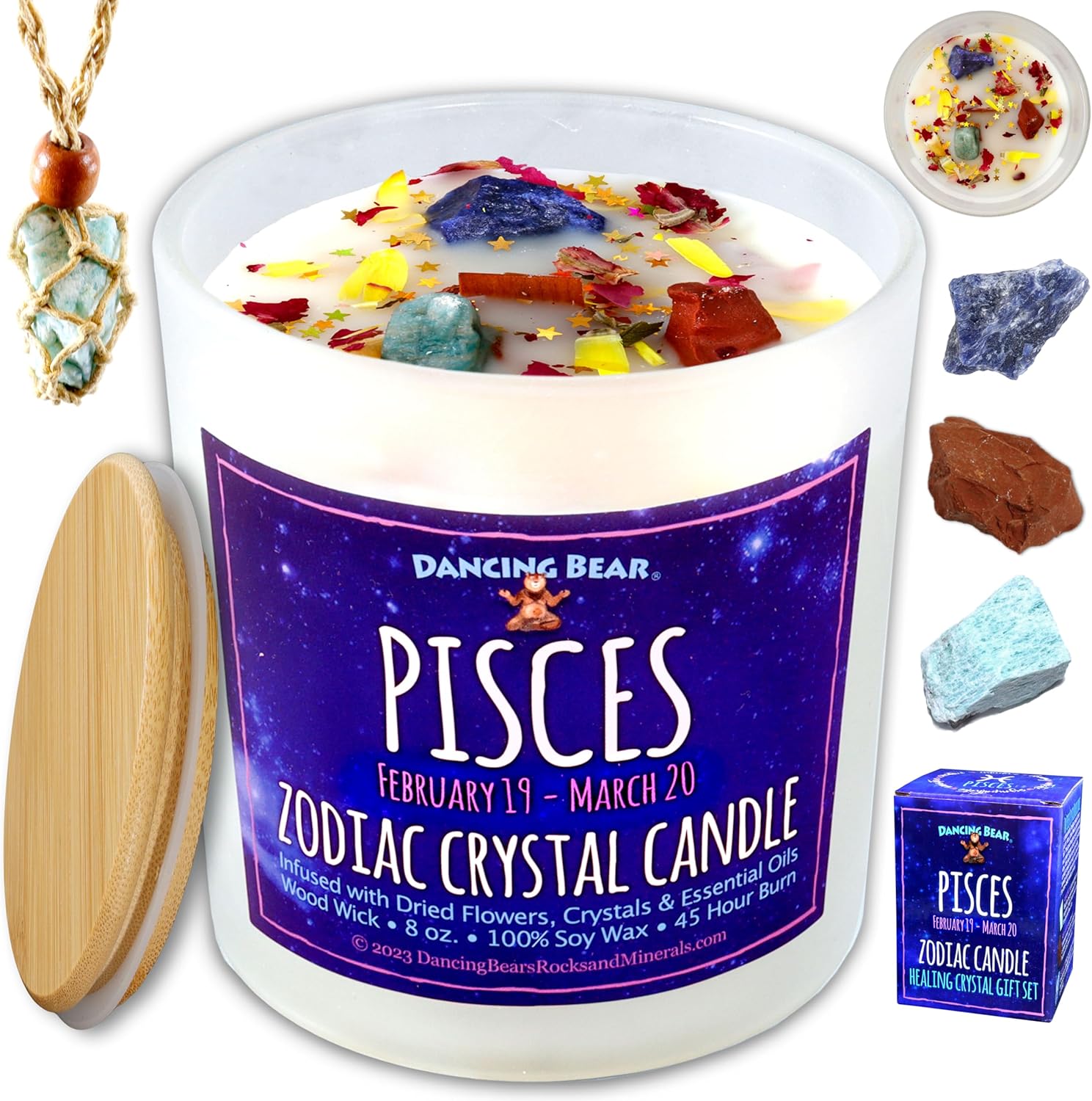 Scented Luxe Wood Candle — Pisces Zodiac Candle