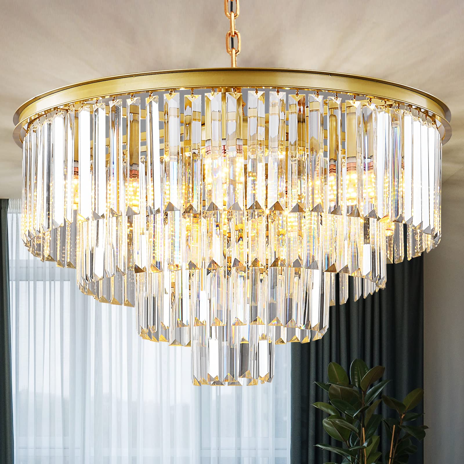 Adjustable Luxe Black Chandelier