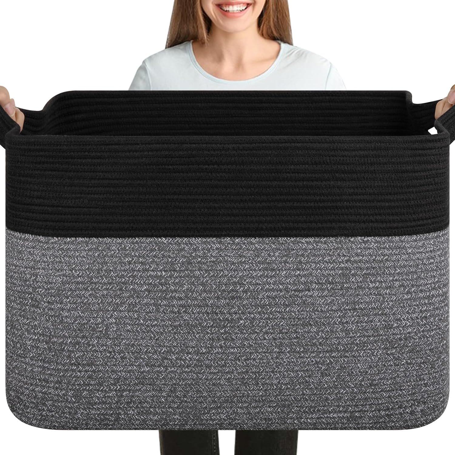 Boho Black Throw Pillow — 25" — Black