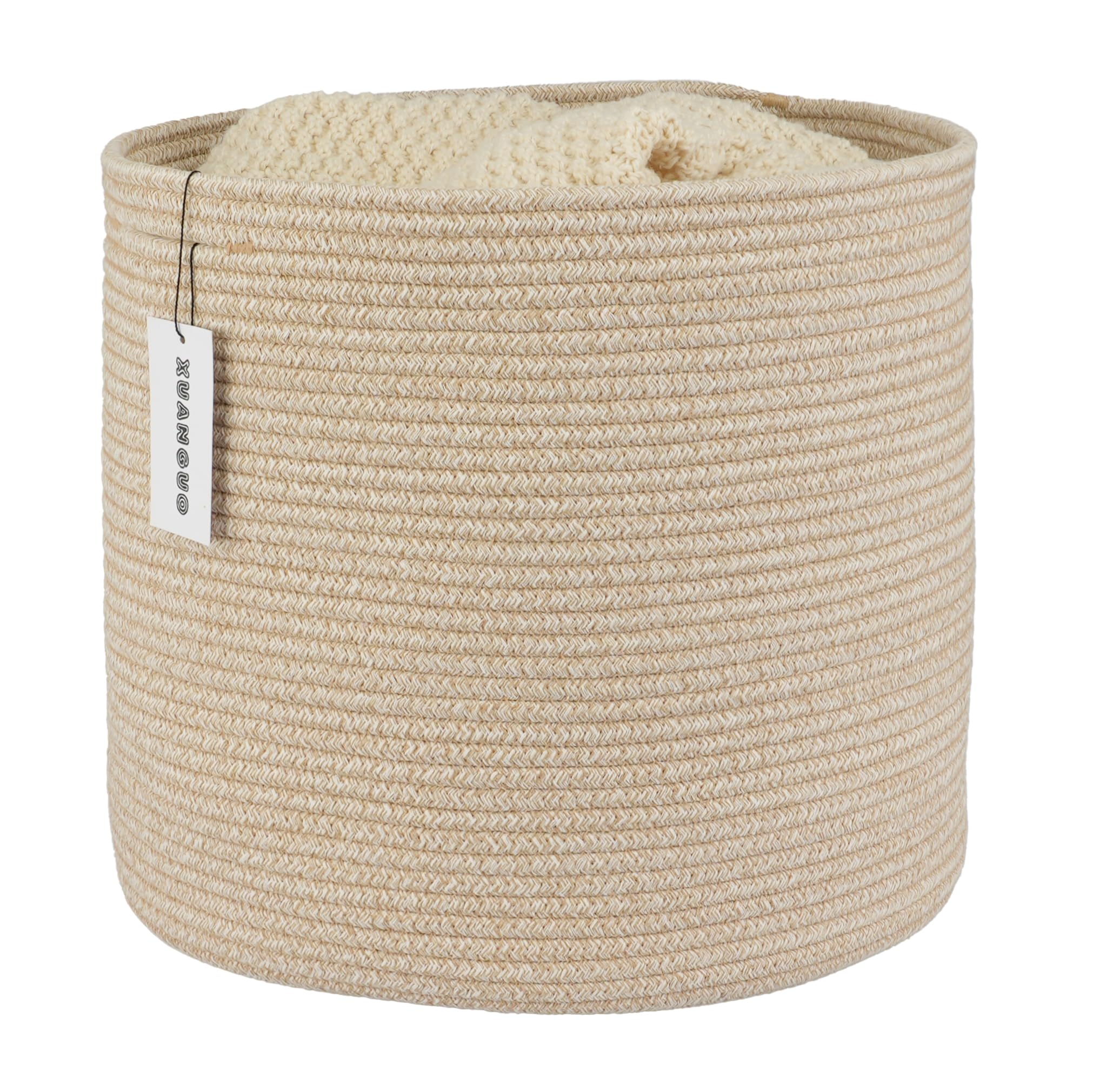 Round Boho Beige Throw Pillow