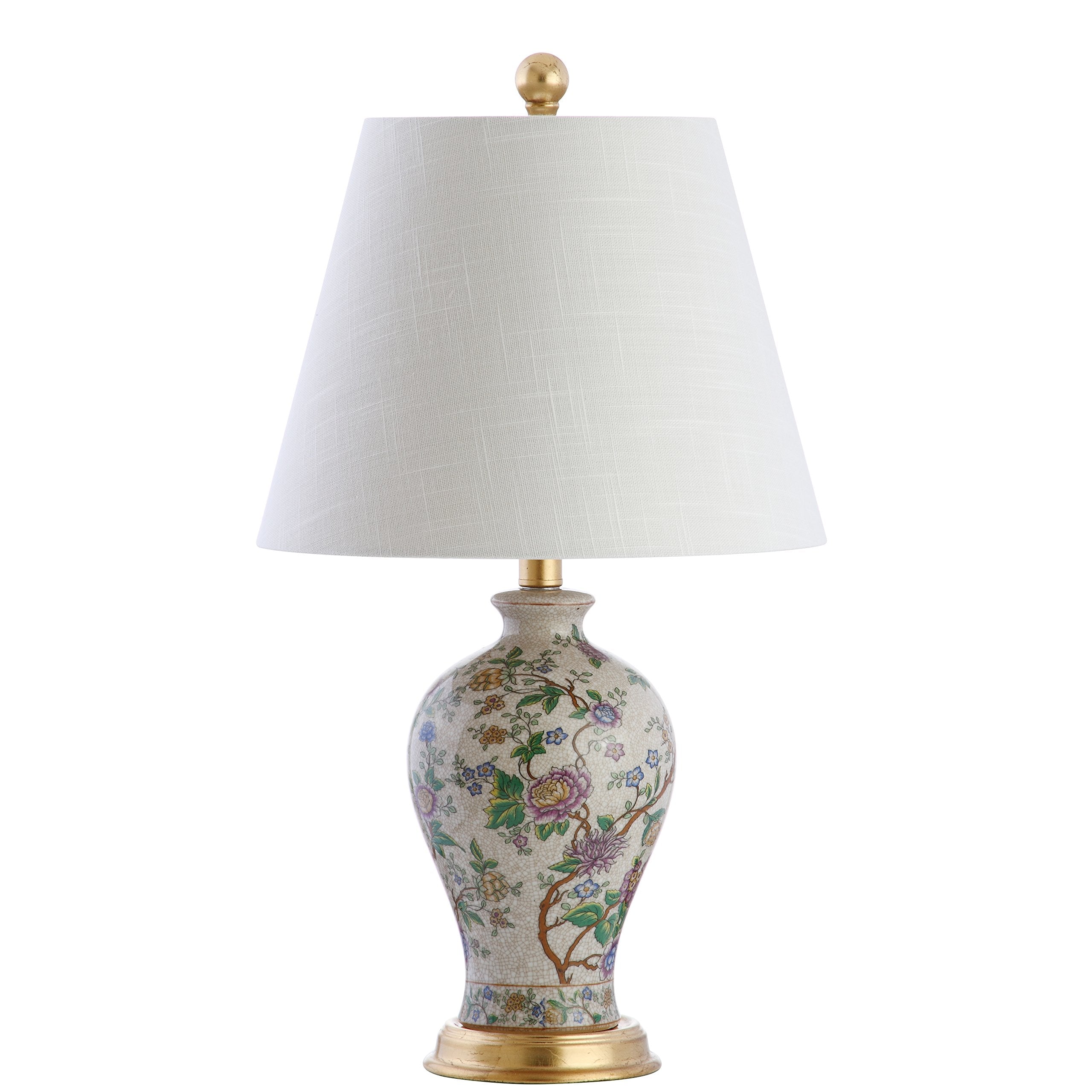 Linen Farmhouse Blue Bedside Lamp — 24"