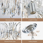 Luxe Black Chandelier — 4-Light - View 5