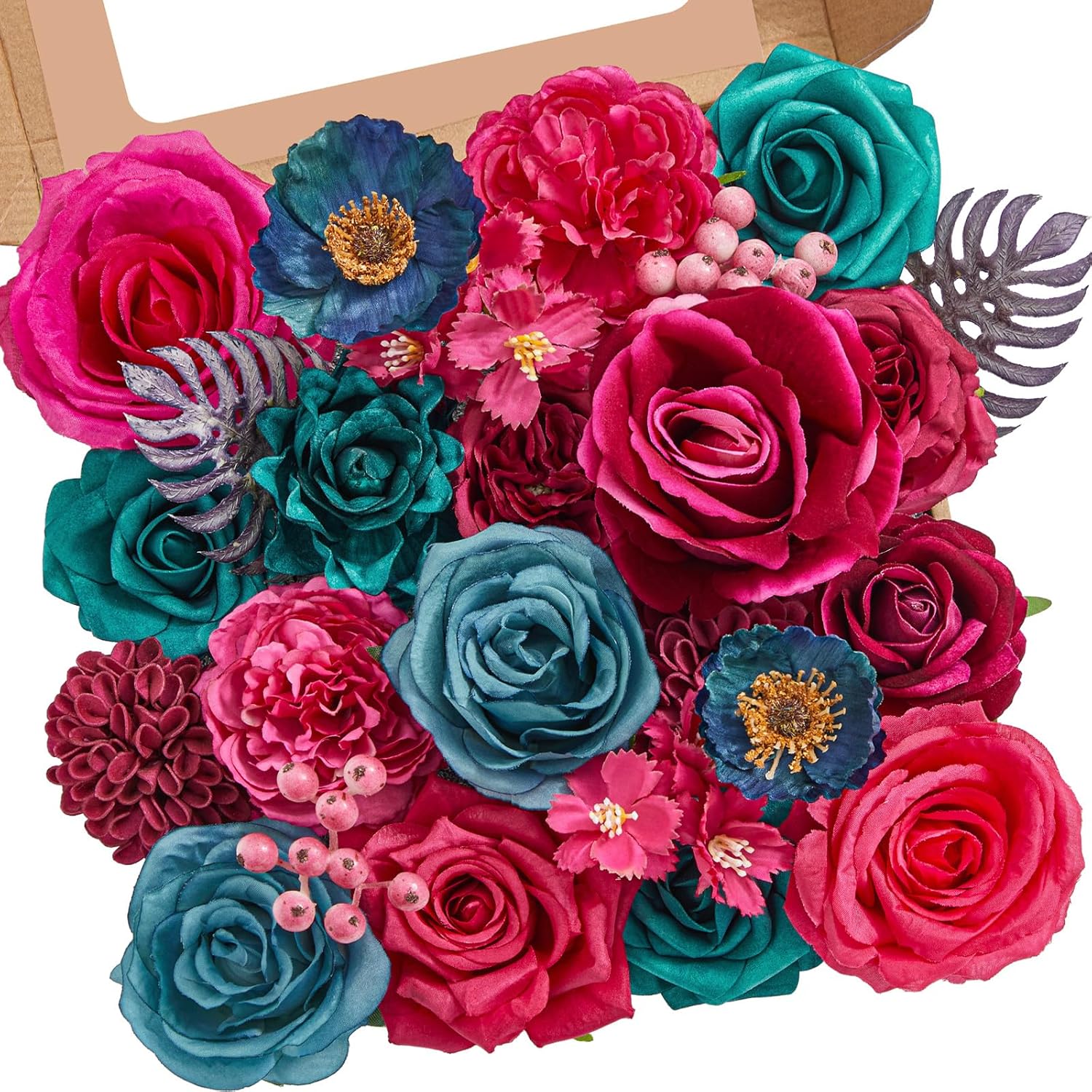 Black Artificial Flowers — A Gorgeous Hot Pink & Teal