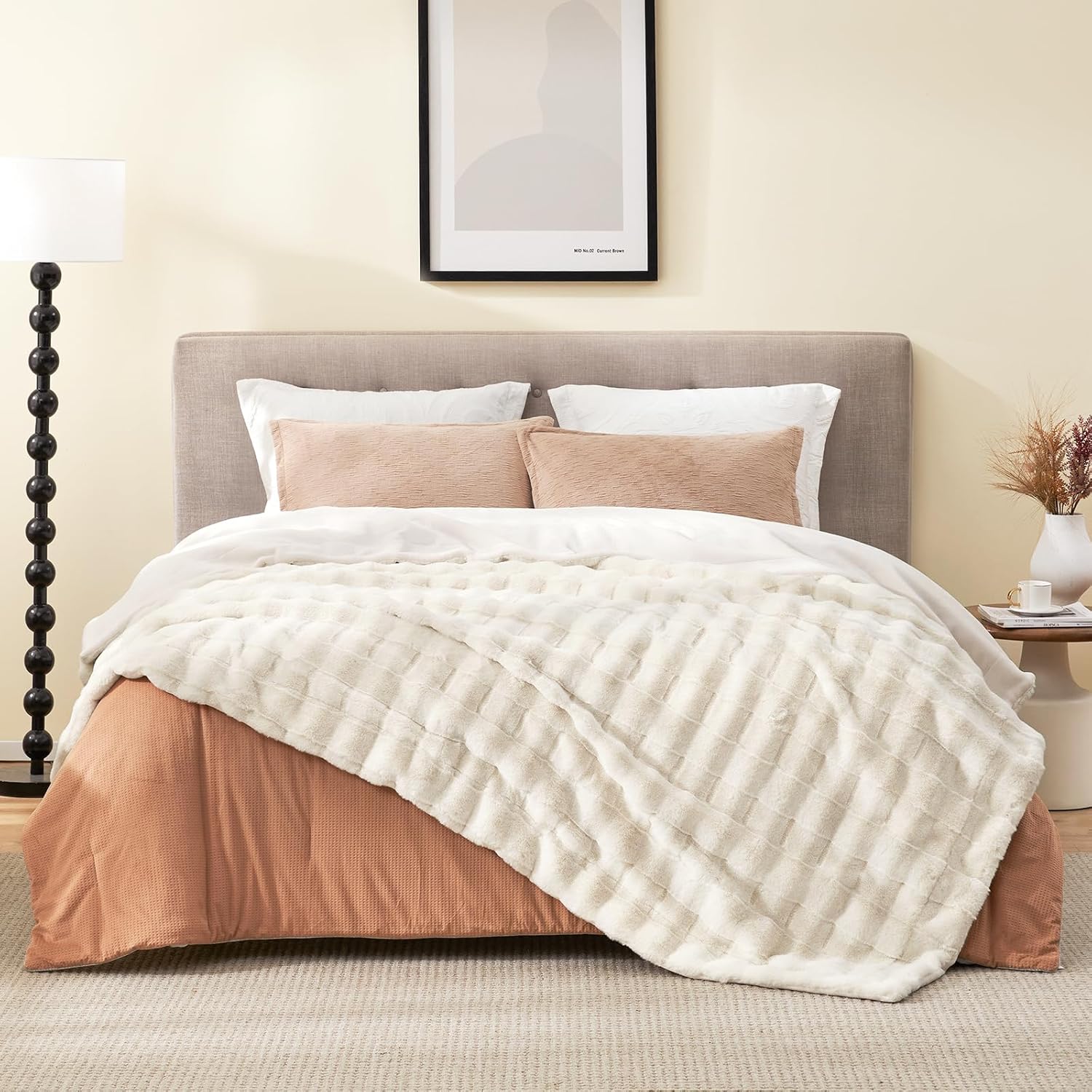 Beige Throw Pillow — 60" - View 3