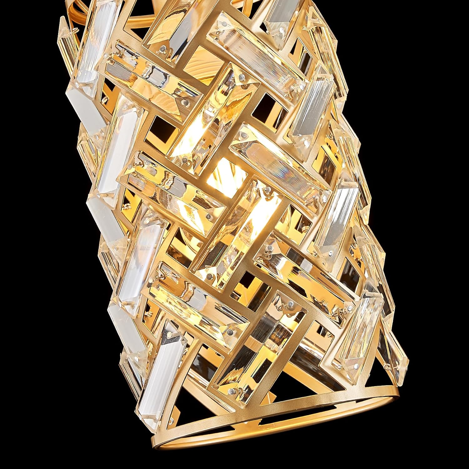 Round Luxe Black Chandelier — 4-Light - View 8