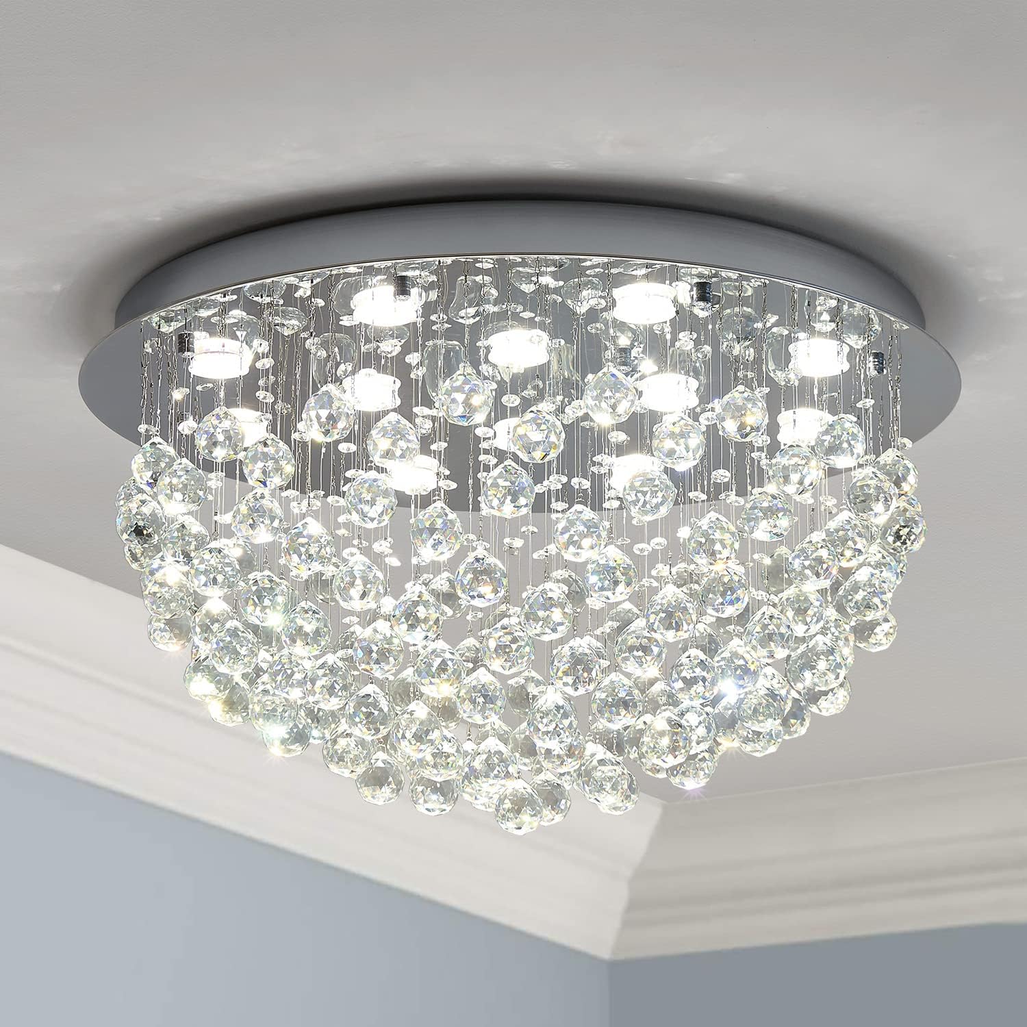 Antique Luxe Blue LED Bulb — 9-Light — H 13"