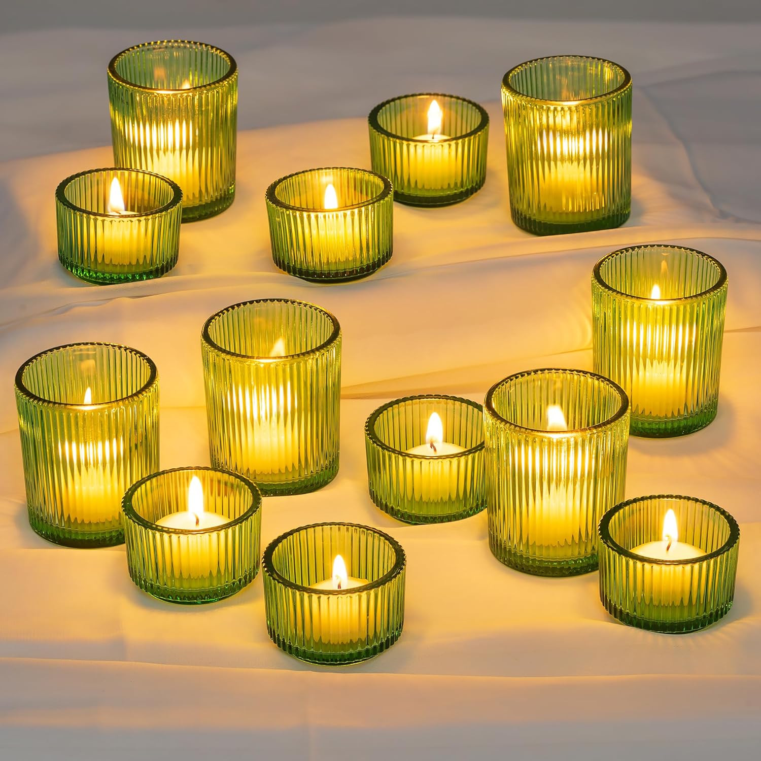 Vintage Green Candle — Set of 24 — Green