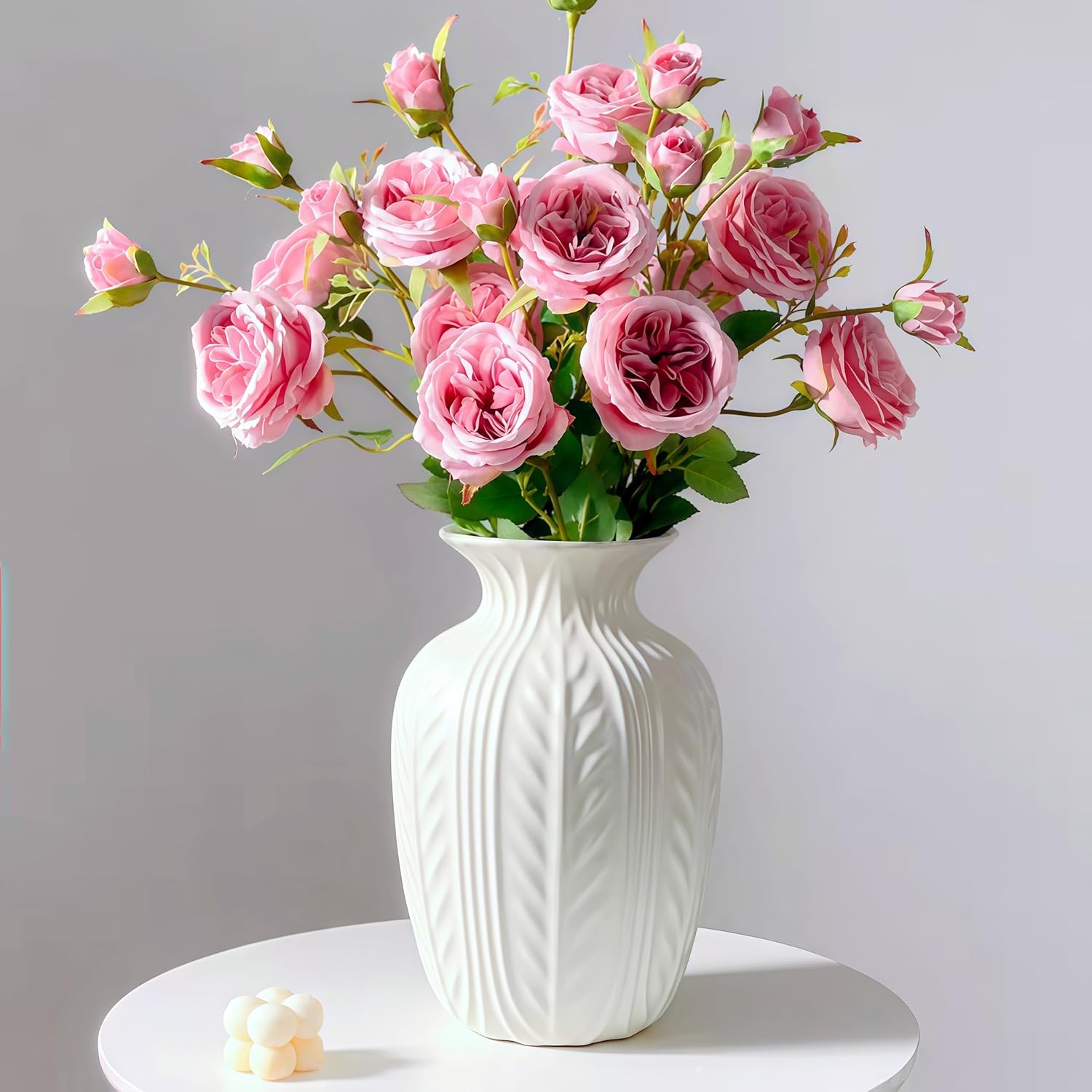Farmhouse Beige Flower Vase — 10" - View 8