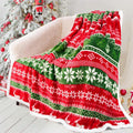 Green Throw Pillow — 50" — Red&greenreindeer