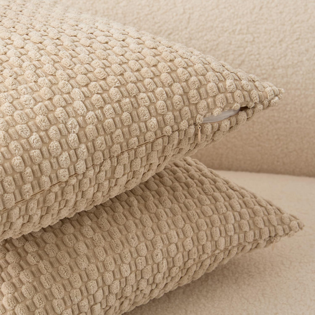 Lumbar Boho Beige Pillow Cover — 24" - View 2