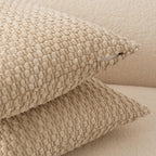 Lumbar Boho Beige Pillow Cover — 24" - View 2