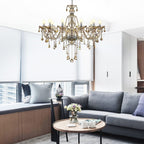 Adjustable Luxe Metal Chandelier — 35"