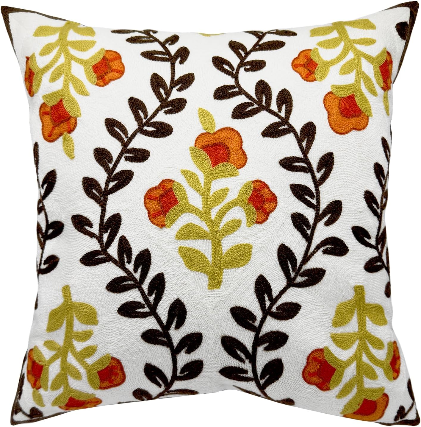 Tufted Boho Blue Throw Pillow Cover — 18" — 18" x 18" (Pack of 1)